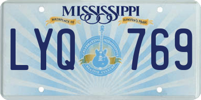 MS license plate LYQ769