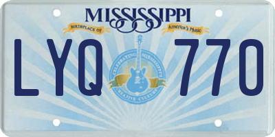 MS license plate LYQ770
