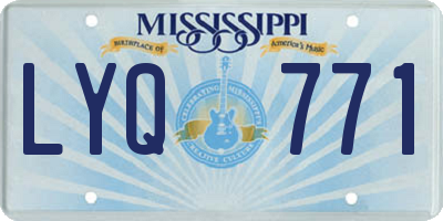 MS license plate LYQ771
