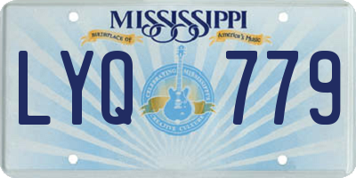 MS license plate LYQ779