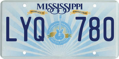 MS license plate LYQ780