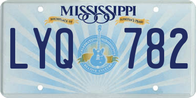 MS license plate LYQ782