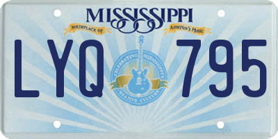 MS license plate LYQ795