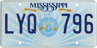 MS license plate LYQ796