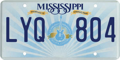 MS license plate LYQ804