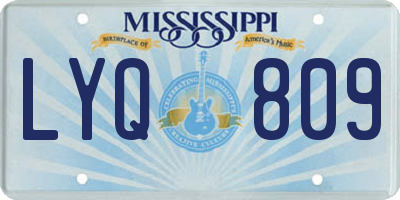 MS license plate LYQ809