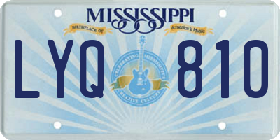 MS license plate LYQ810