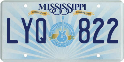 MS license plate LYQ822