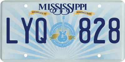 MS license plate LYQ828