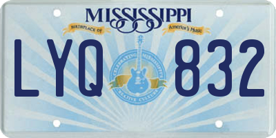 MS license plate LYQ832