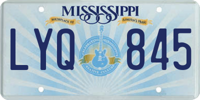 MS license plate LYQ845