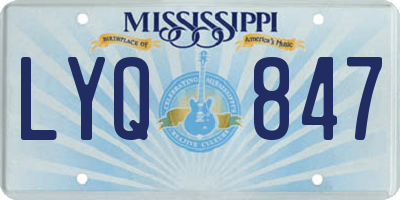 MS license plate LYQ847