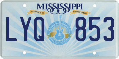 MS license plate LYQ853