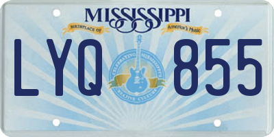 MS license plate LYQ855