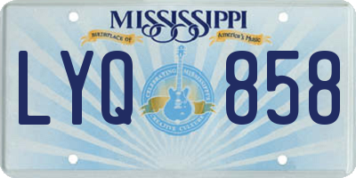 MS license plate LYQ858
