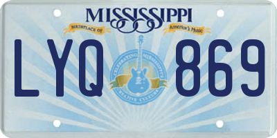 MS license plate LYQ869