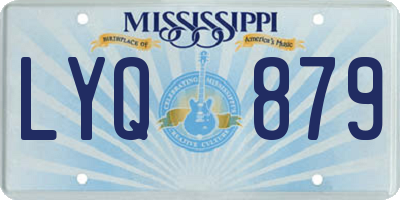 MS license plate LYQ879