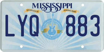 MS license plate LYQ883