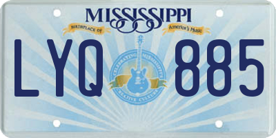 MS license plate LYQ885