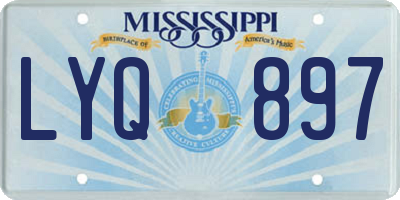 MS license plate LYQ897