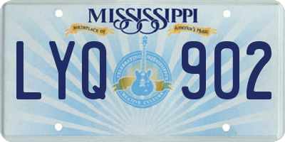 MS license plate LYQ902