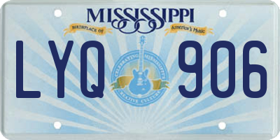 MS license plate LYQ906
