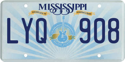 MS license plate LYQ908