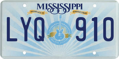 MS license plate LYQ910