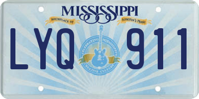 MS license plate LYQ911