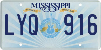 MS license plate LYQ916