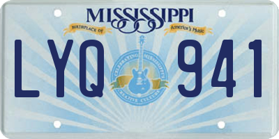MS license plate LYQ941