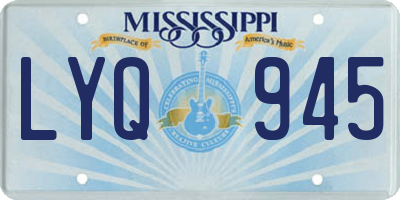 MS license plate LYQ945