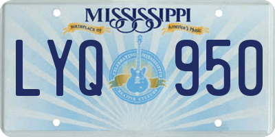 MS license plate LYQ950