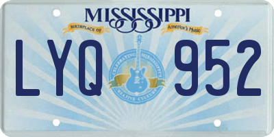 MS license plate LYQ952