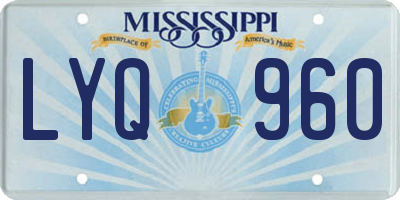 MS license plate LYQ960