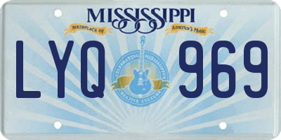 MS license plate LYQ969