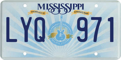 MS license plate LYQ971