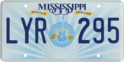 MS license plate LYR295