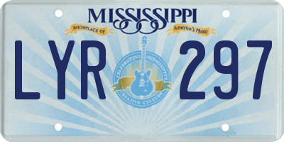 MS license plate LYR297