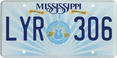 MS license plate LYR306