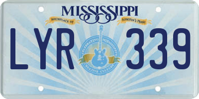 MS license plate LYR339