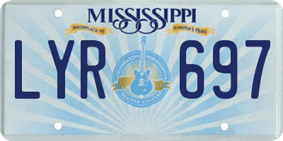 MS license plate LYR697