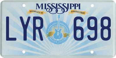 MS license plate LYR698