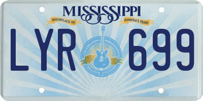 MS license plate LYR699