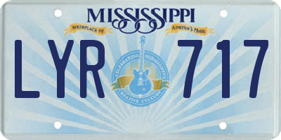 MS license plate LYR717