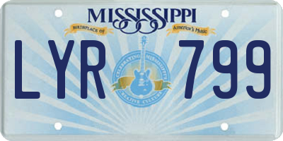 MS license plate LYR799
