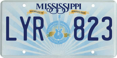 MS license plate LYR823