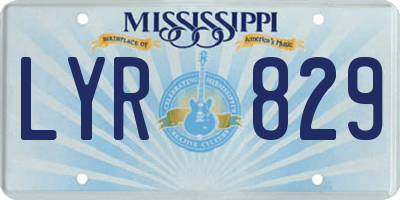 MS license plate LYR829