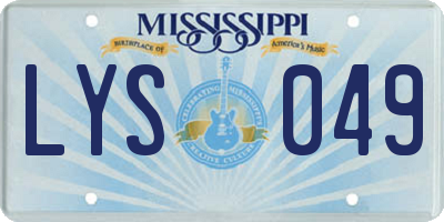 MS license plate LYS049