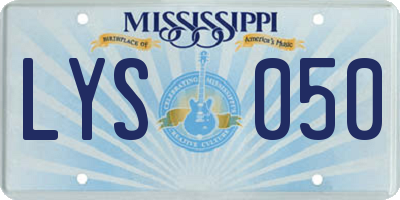 MS license plate LYS050